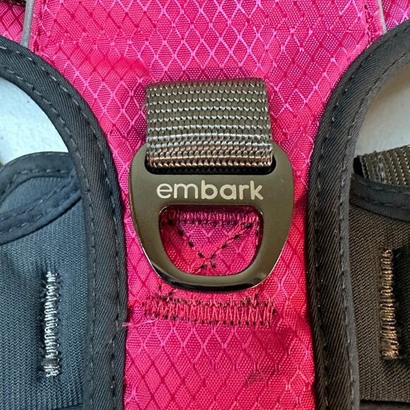 Embark Adventure Dog Harness Pink Medium Polyester Adjustable Reflective Straps - Picture 3 of 8